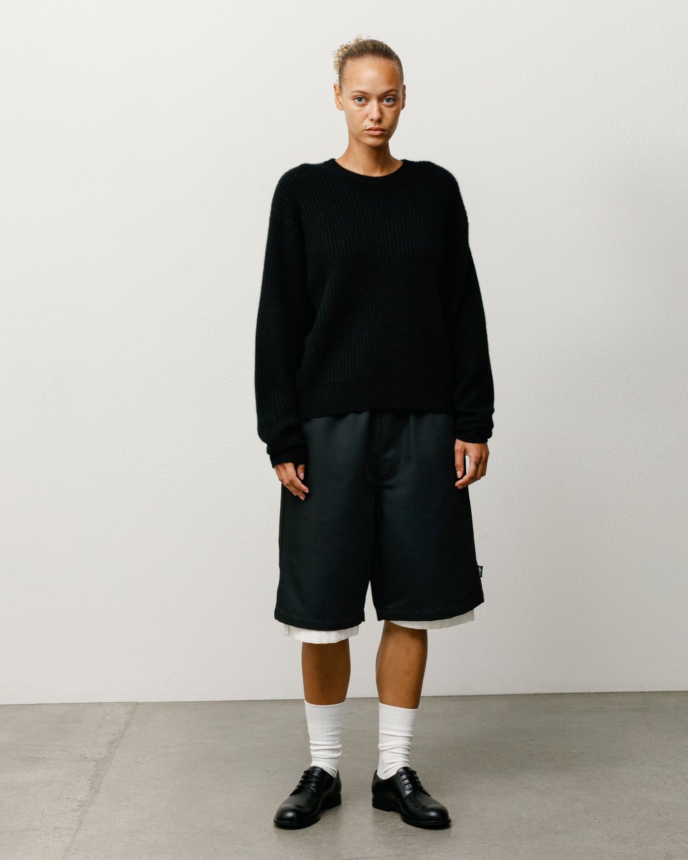 WAFFLE CASHMERE SWEATER