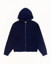 WAFFLE CASHMERE ZIP HOOD SWEATER