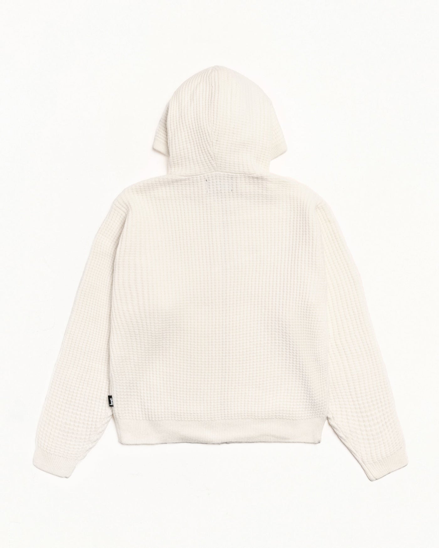 WAFFLE CASHMERE ZIP HOOD SWEATER