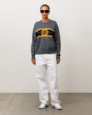 STRIPED HIBISCUS SWEATER