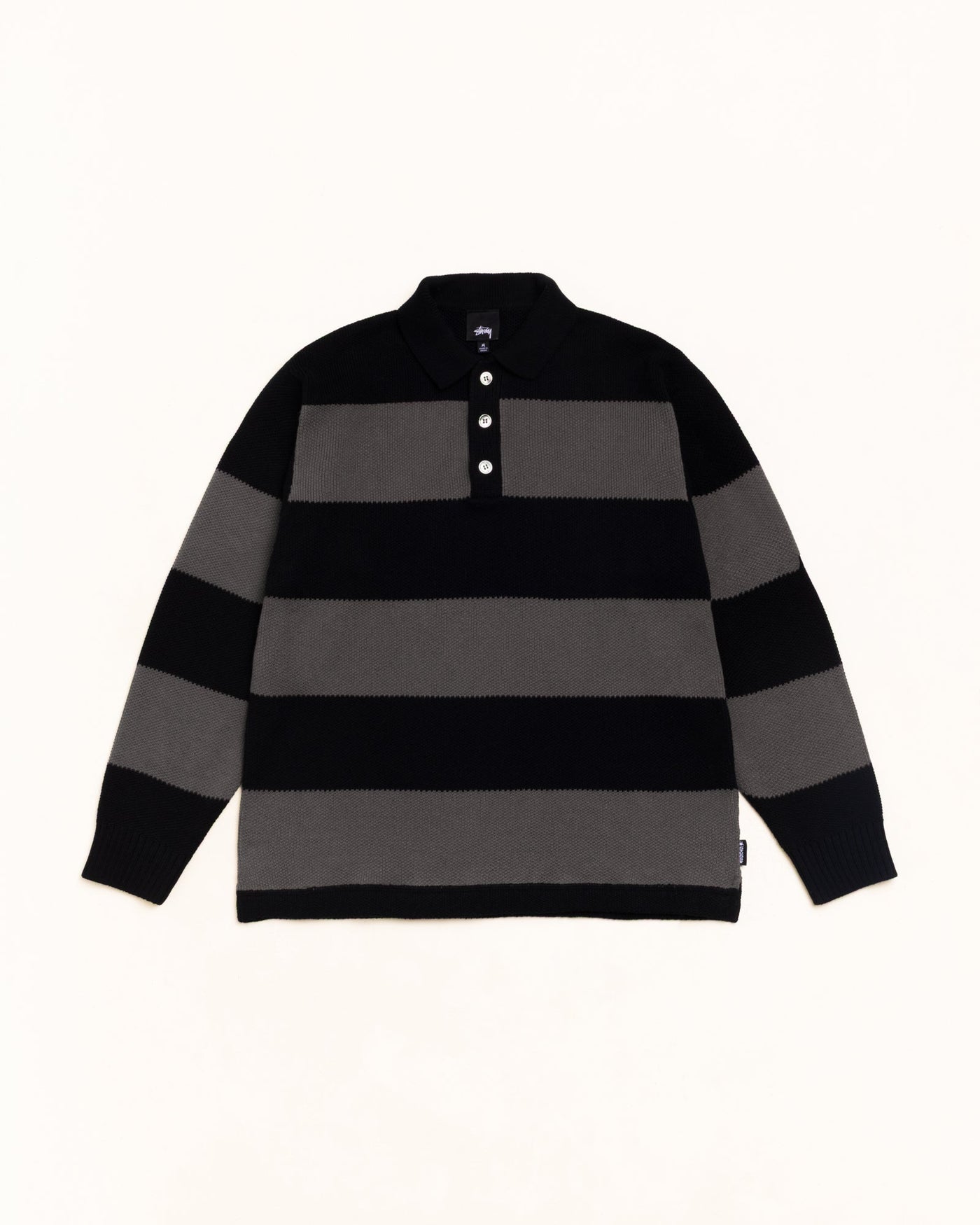PIQUE KNIT STRIPE RUGBY