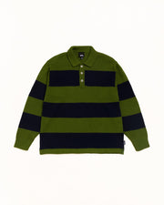 PIQUE KNIT STRIPE RUGBY