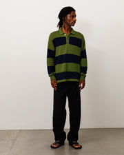 PIQUE KNIT STRIPE RUGBY