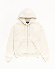 CURSIVE APPLIQUE ZIP HOODIE