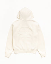 CURSIVE APPLIQUE ZIP HOODIE