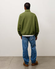 ZIP FLEECE MOCK NECK